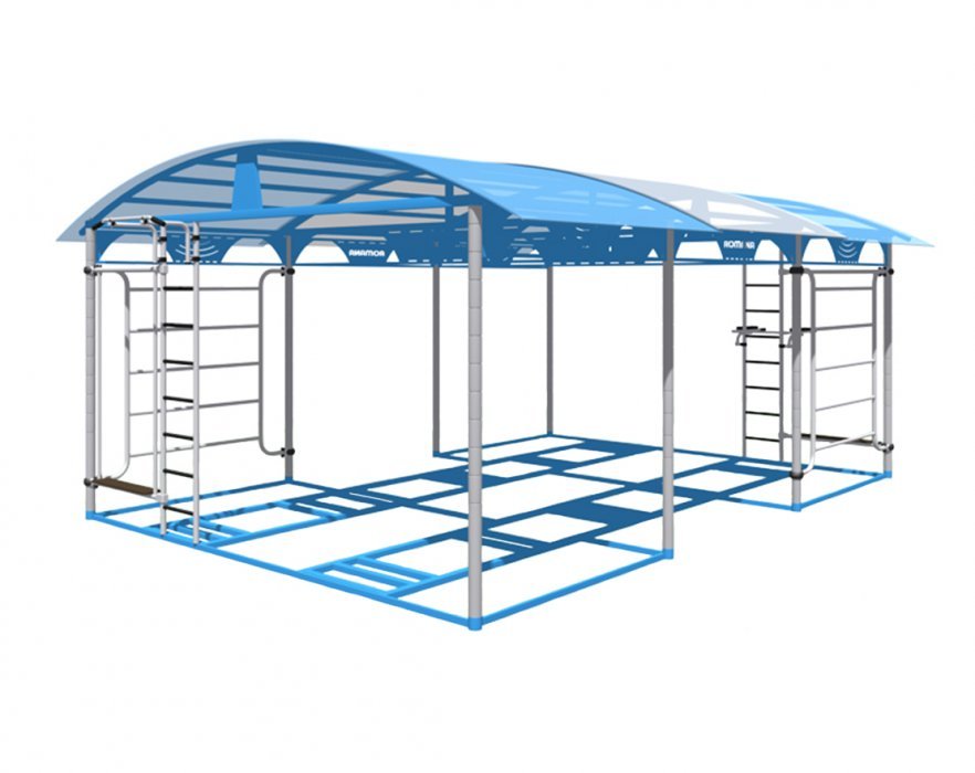 Теневой навес на 10 тренажеров
